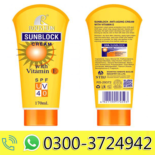 Roushun Sunblock Cream Sunscreen With Vitamin E